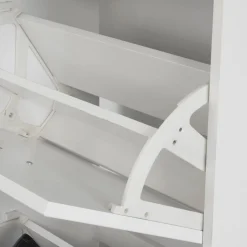 SoBuy Szafka na buty z trzema drzwiczkami Biały Nowoczesny FSR94-W
