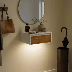 SoBuy Szafka nocna wisząca z szufladą Biały 40x29x15 cm FBT174-E-WN