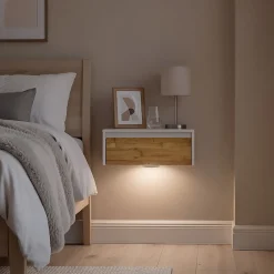 SoBuy Szafka nocna wisząca z szufladą Biały 40x29x15 cm FBT174-E-WN