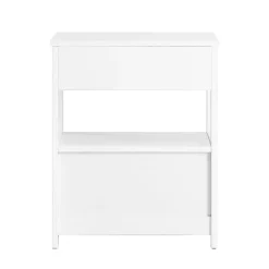 SoBuy Szafka nocna z 2 szufladami Biały 45x38x55.5cm Nowoczesny FRG258-II-W