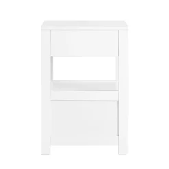 SoBuy Szafka nocna z 2 szufladami Biały 45x38x55.5cm Nowoczesny FRG258-II-W
