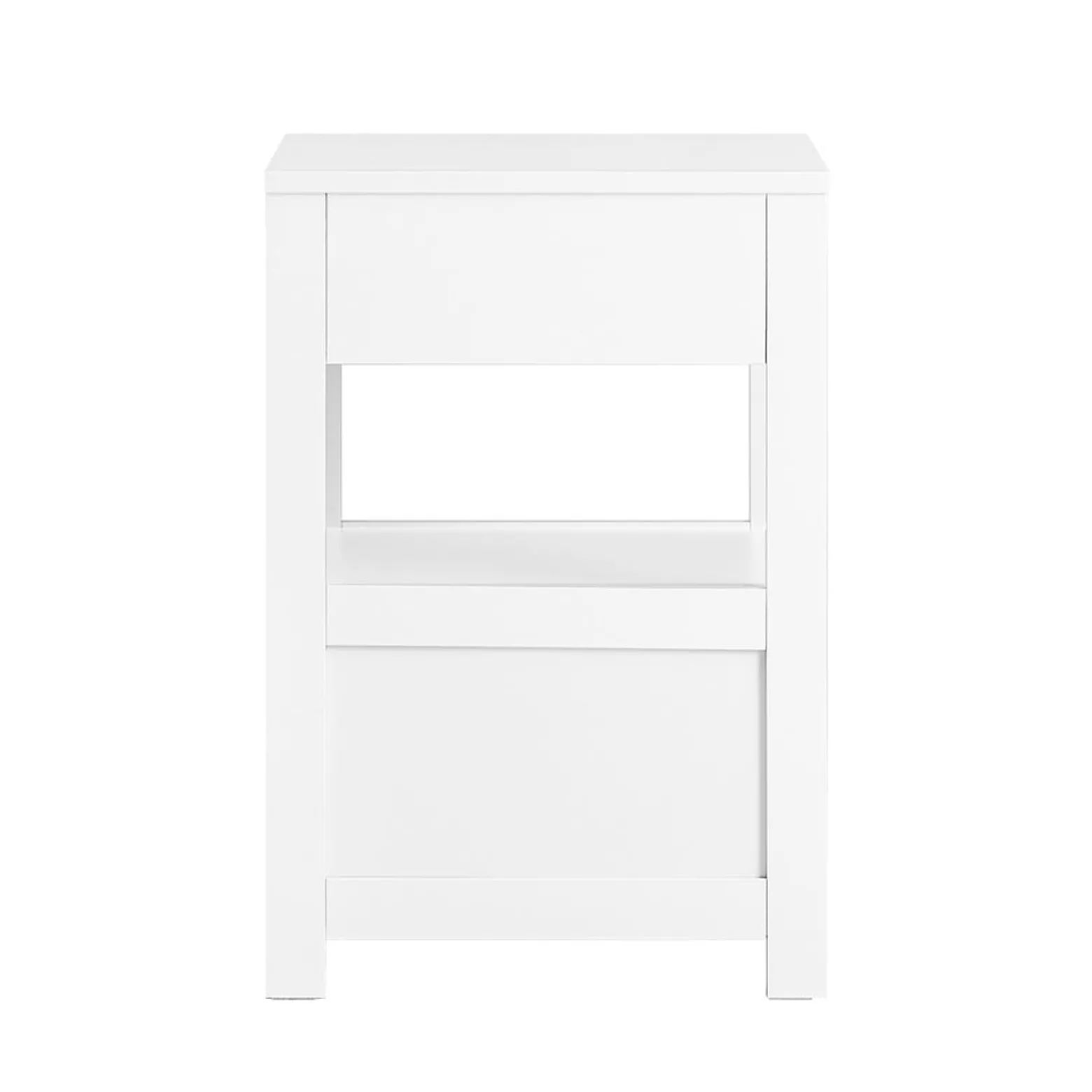 SoBuy Szafka nocna z 2 szufladami Biały 45x38x55.5cm Nowoczesny FRG258-II-W