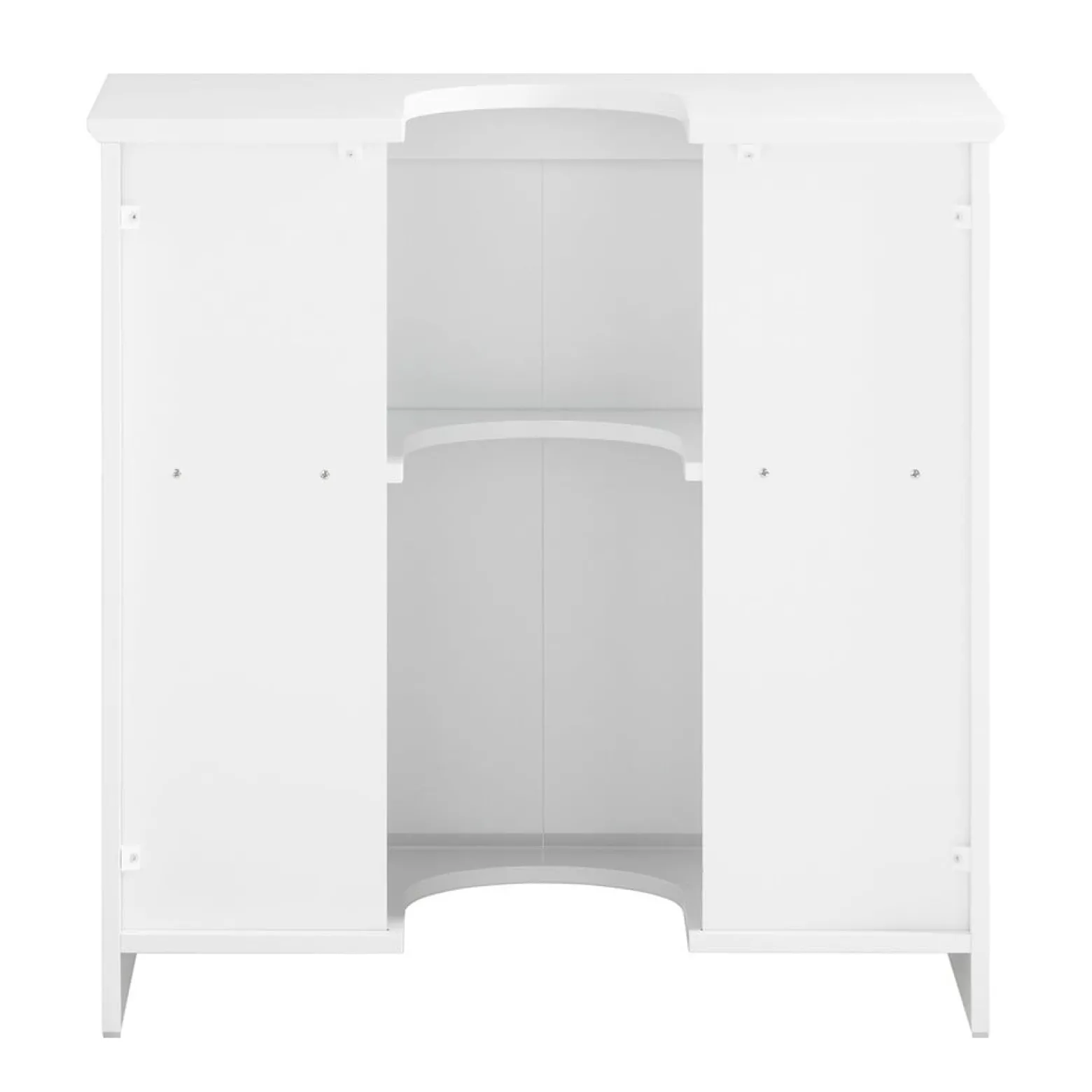 SoBuy Szafka pod umywalkę z dwoma drzwiczkami Biały 60x30x60cm BZR108-II-W