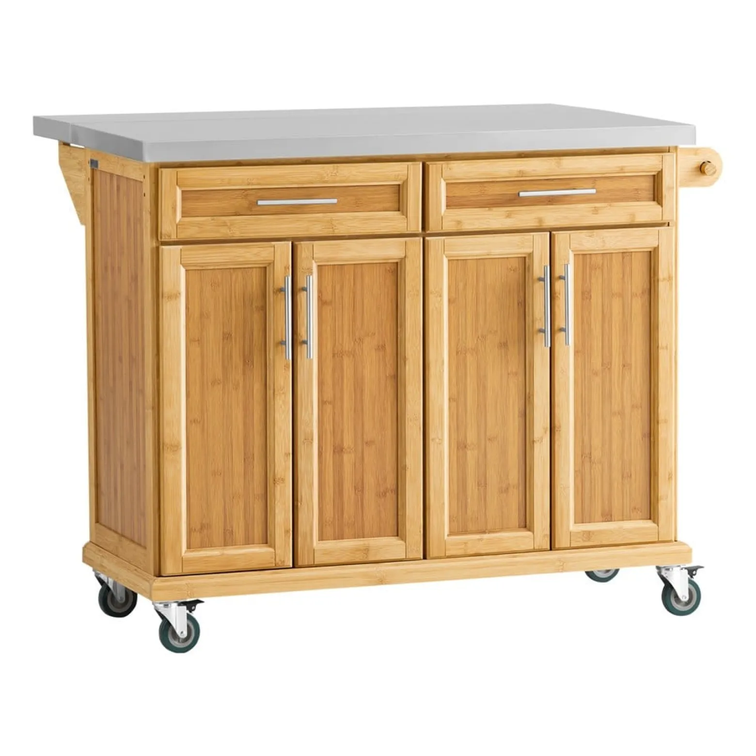 SoBuy Wyspa kuchenna z dwiema szufladami 115x71x92.5cm Funkcjonalny FKW69-N
