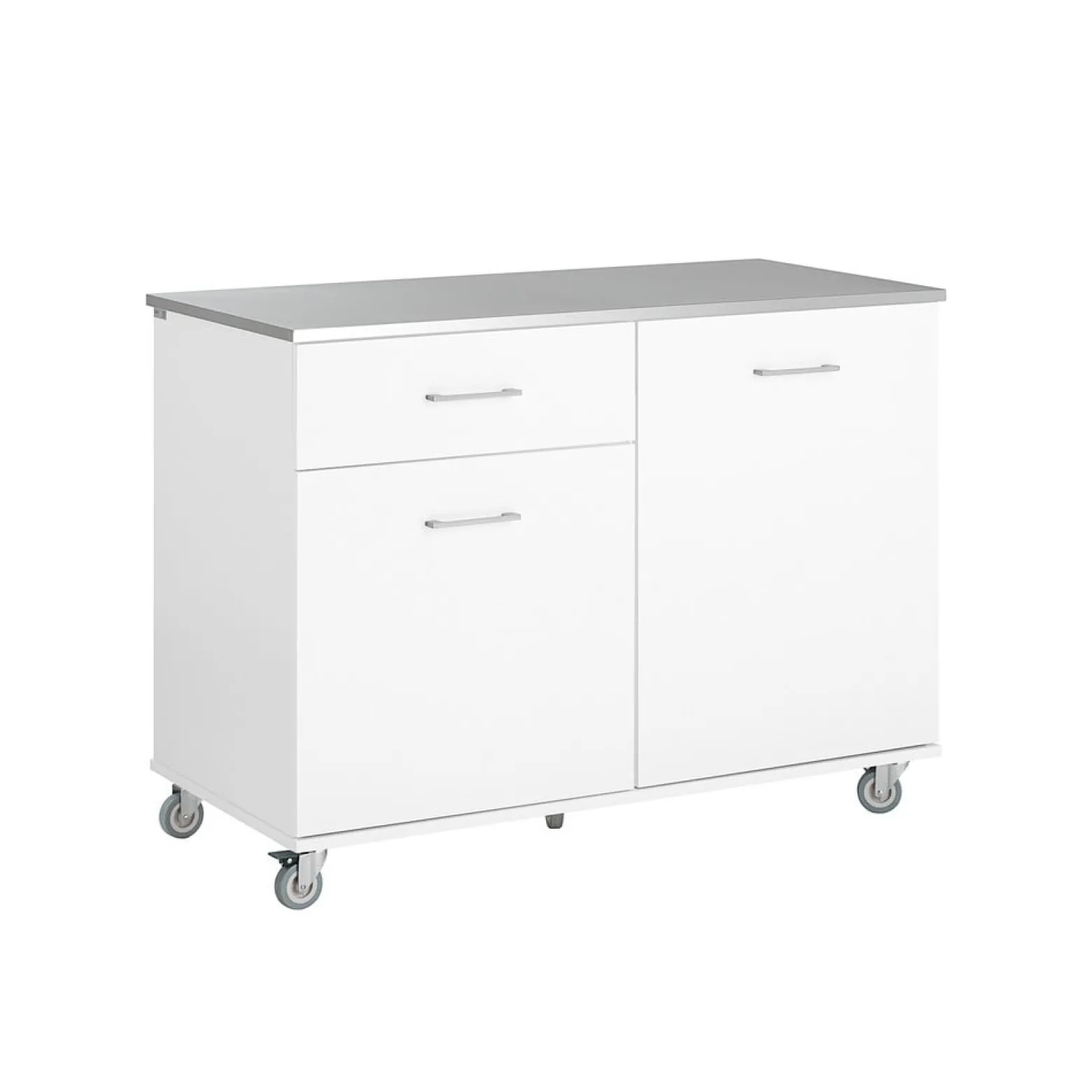SoBuy Wyspa kuchenna z jedną szufladą Biały 120x56x90.5cm FKW117-W