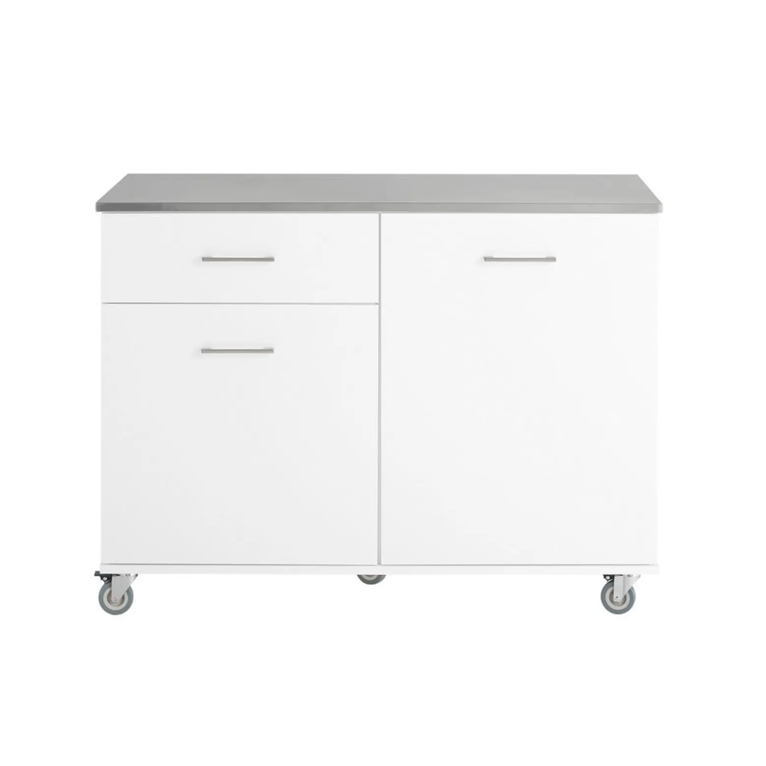 SoBuy Wyspa kuchenna z jedną szufladą Biały 120x56x90.5cm FKW117-W