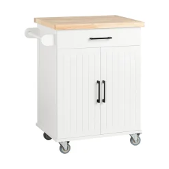 SoBuy Wózek kuchenny z szufladą 74x45.6x91cm Nowoczesny FKW119-NW