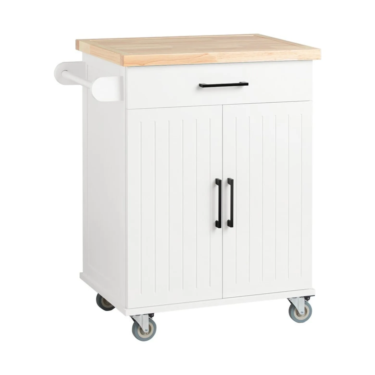 SoBuy Wózek kuchenny z szufladą 74x45.6x91cm Nowoczesny FKW119-NW