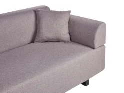 Sofa 3-osobowa ze stolikami brązowa