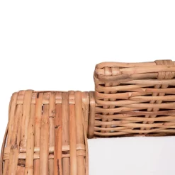 Sofa Biały rattan vidaXL
