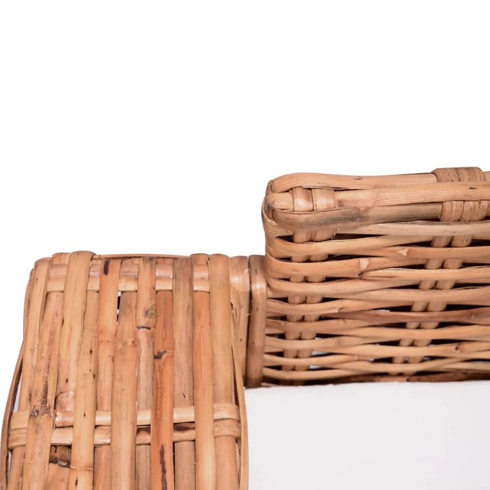 Sofa Biały rattan vidaXL