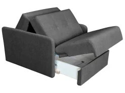 Sofa dwuosobowa Como z funkcja spania i pojemnikiem szara