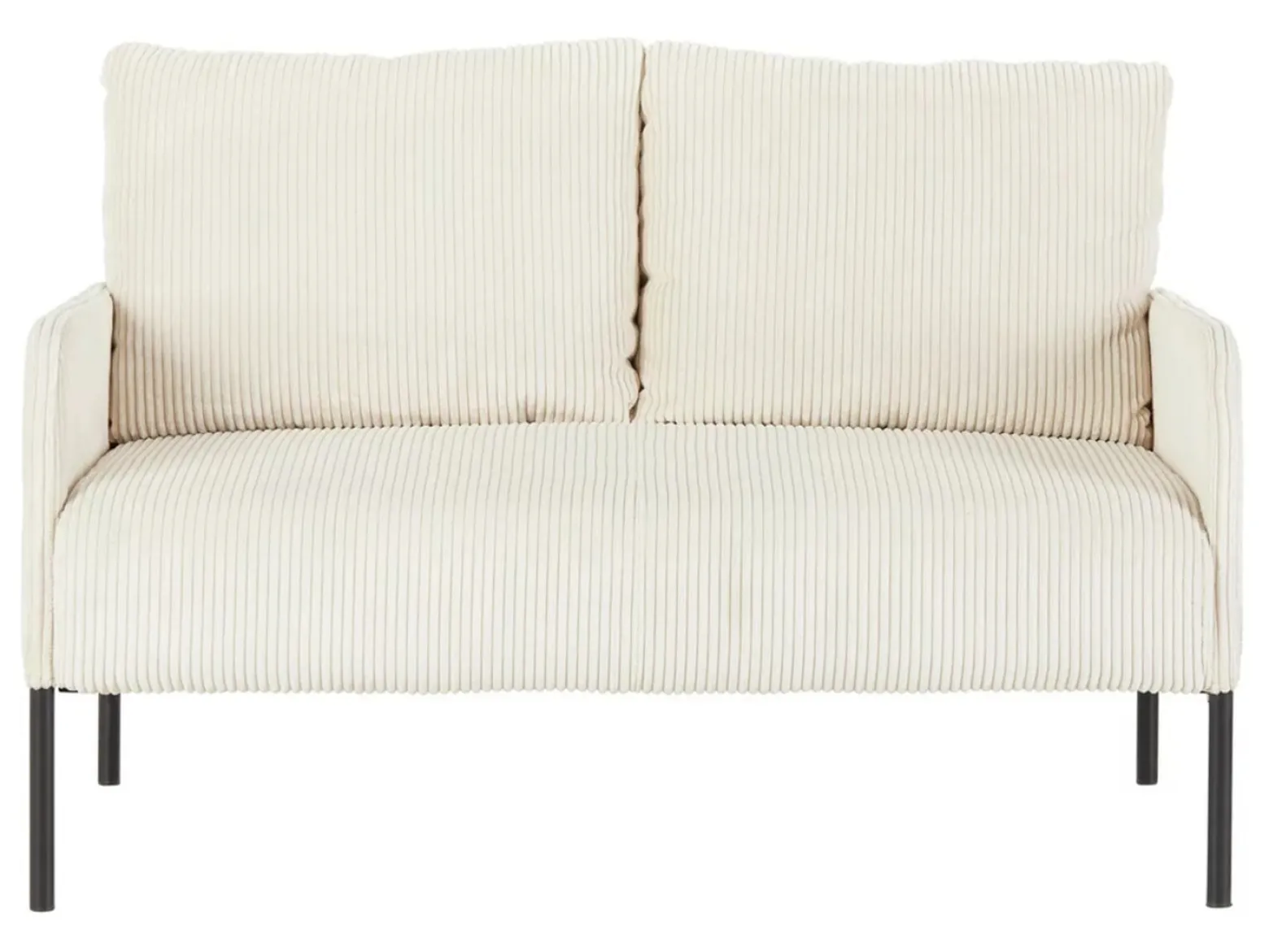 Sofa dwuosobowa Cord nierozkładana beżowa