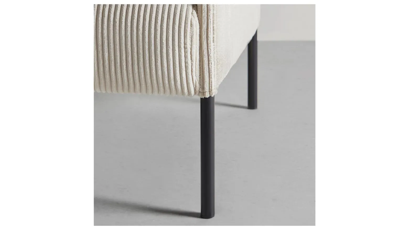 Sofa dwuosobowa Cord nierozkładana beżowa