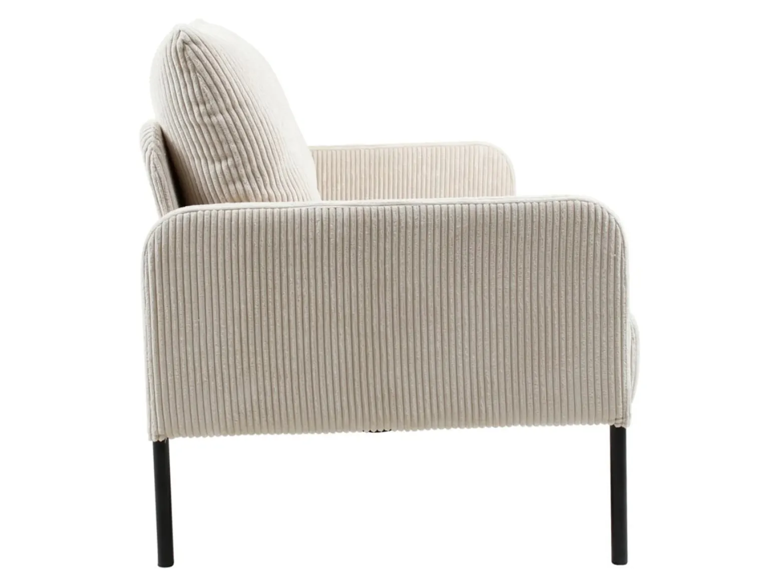 Sofa dwuosobowa Cord nierozkładana beżowa