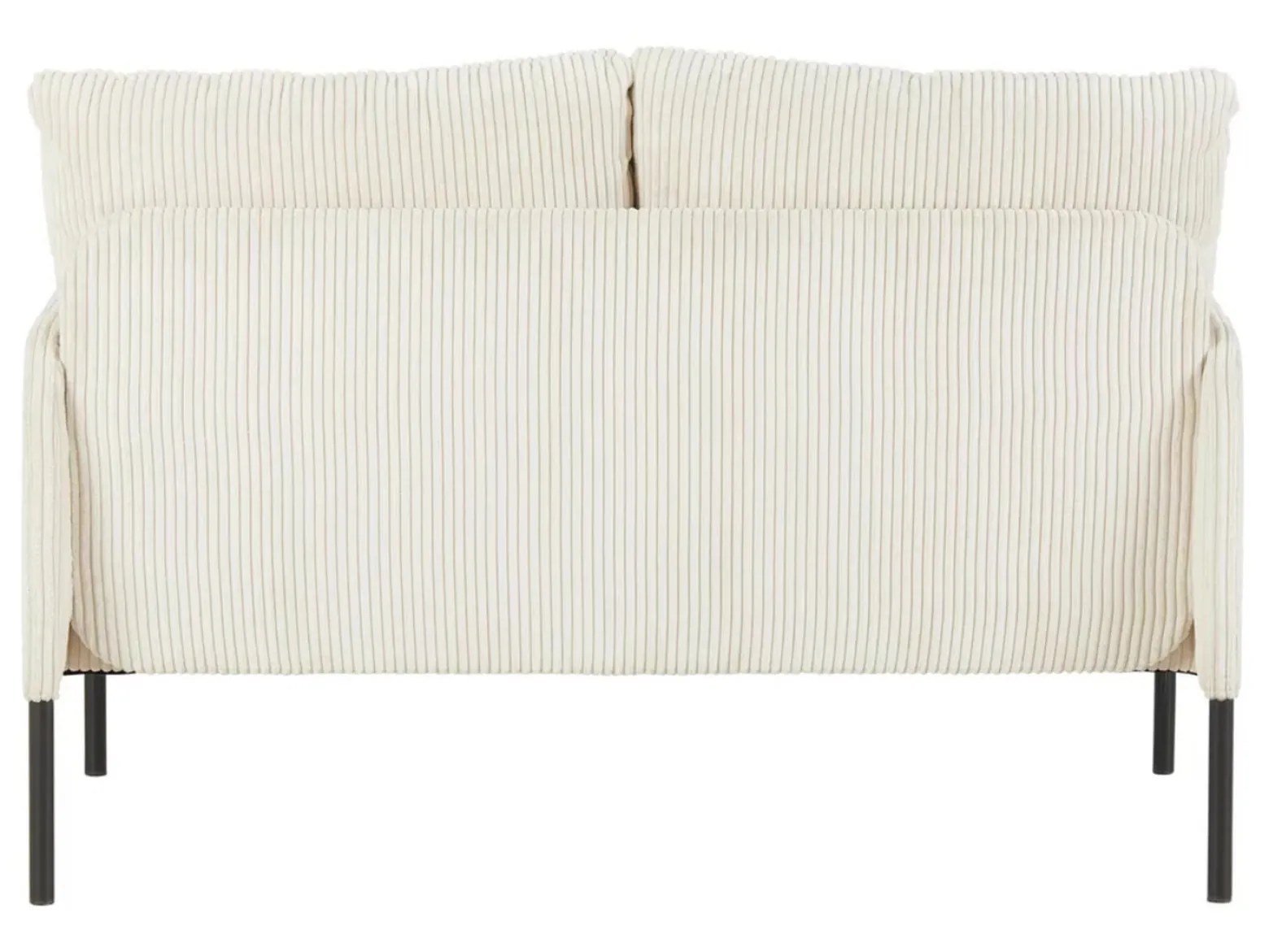 Sofa dwuosobowa Cord nierozkładana beżowa