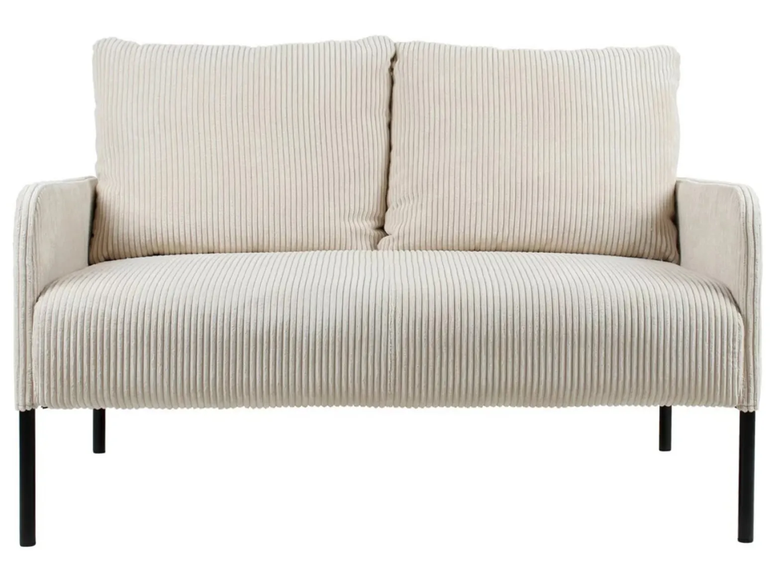Sofa dwuosobowa Cord nierozkładana beżowa