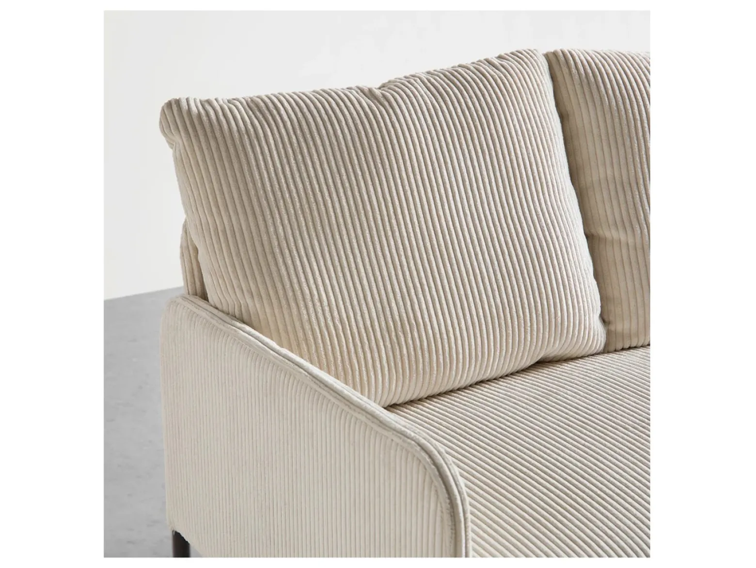 Sofa dwuosobowa Cord nierozkładana beżowa