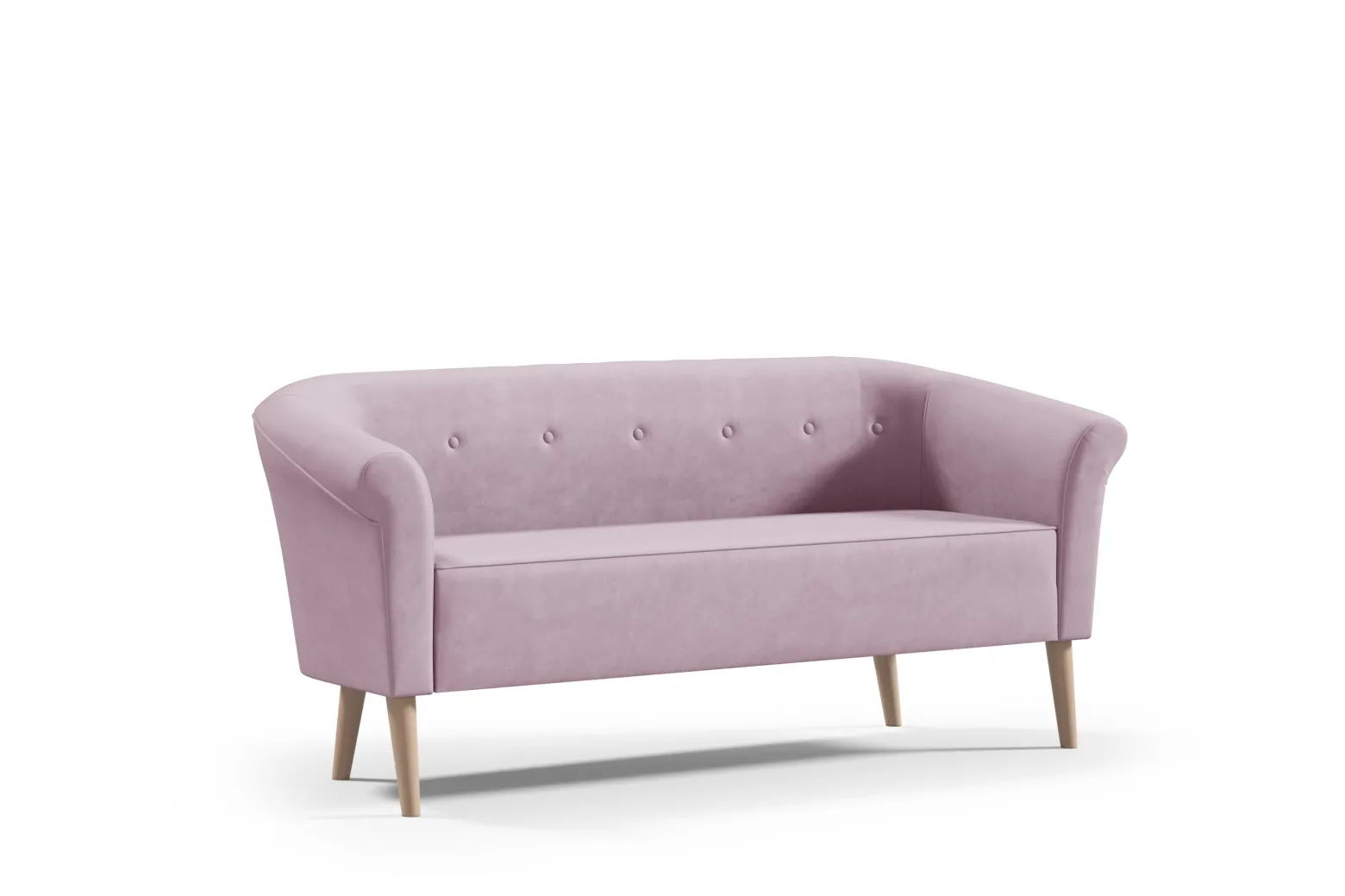 Sofa ESPERO z guzikami styl skandynawski 3 osobowa welur riviera 62