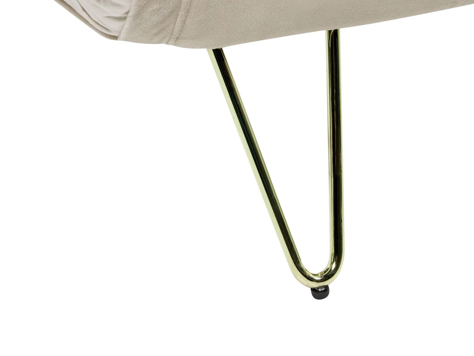 Sofa kanapa dwuosobowa welur beżowa