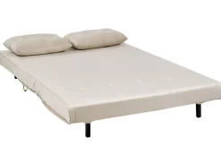 Sofa kanapa dwuosobowa welur beżowa
