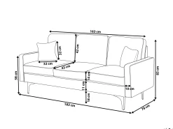 Sofa kanapa ekoskóra brązowa