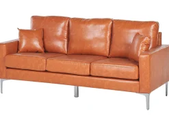 Sofa kanapa ekoskóra brązowa
