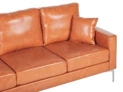 Sofa kanapa ekoskóra brązowa