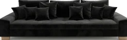 Sofa Kanapa Rozkładana z Funkcją Spania + Pojemnik do Salonu Magic Czarna