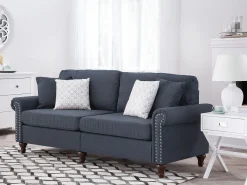 Sofa kanapa trzyosobowa tkanina szara