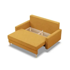 Sofa kanapa z funkcją spania ŻÓŁTA