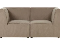 Sofa modułowa 2-osobowa sztruks beżowoszara