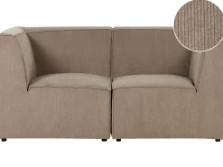 Sofa modułowa 2-osobowa sztruks beżowoszara