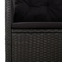 Sofa narożna Czarny Technorattan vidaXL