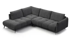 Sofa narożna 5 osobowa lewa AERA, ciemnoszara