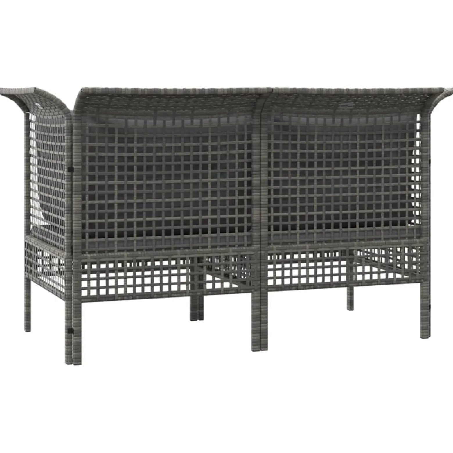 Sofa narożna Szary Technorattan Sofa narożna (2 szt.) vidaXL