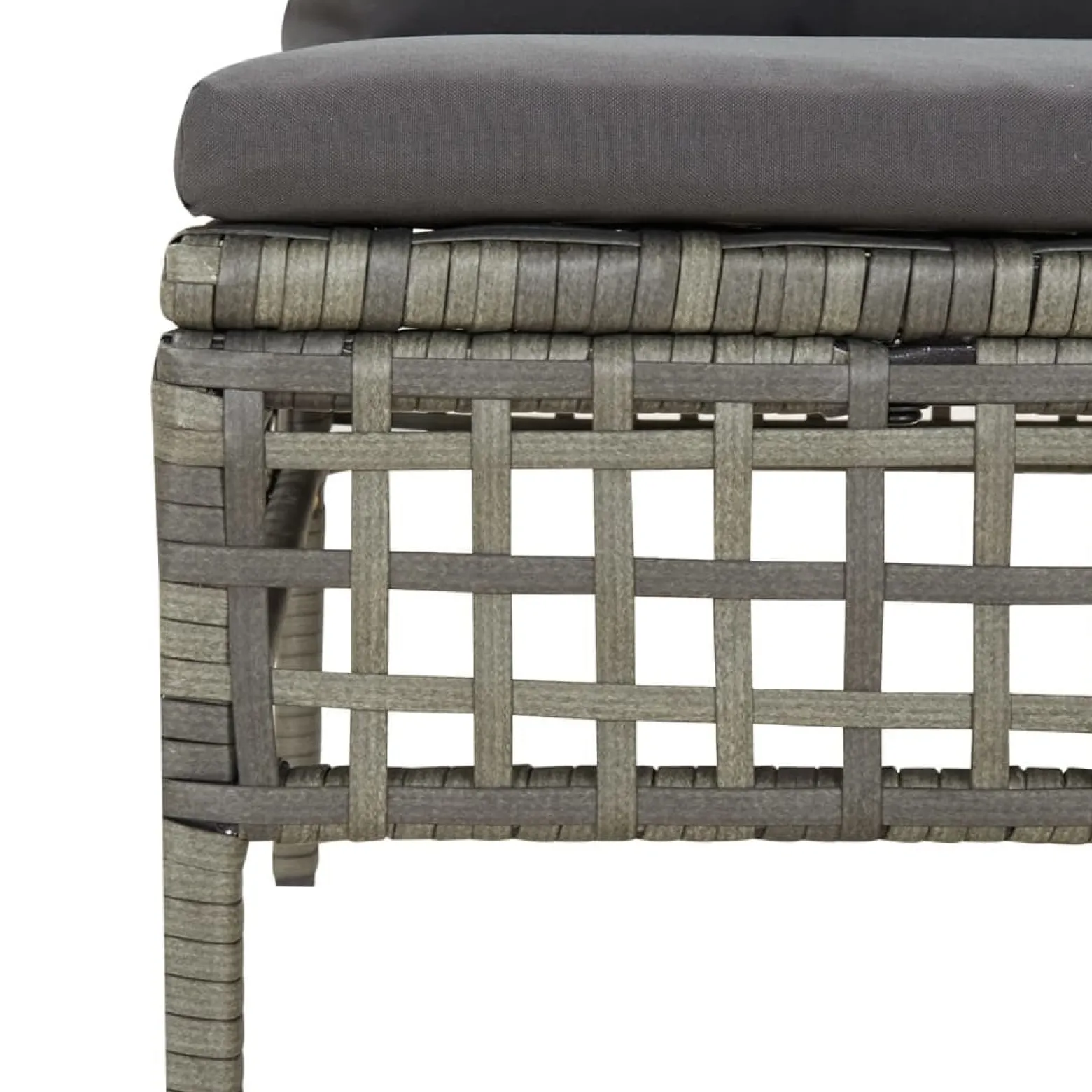 Sofa narożna Szary Technorattan Sofa narożna (2 szt.) vidaXL