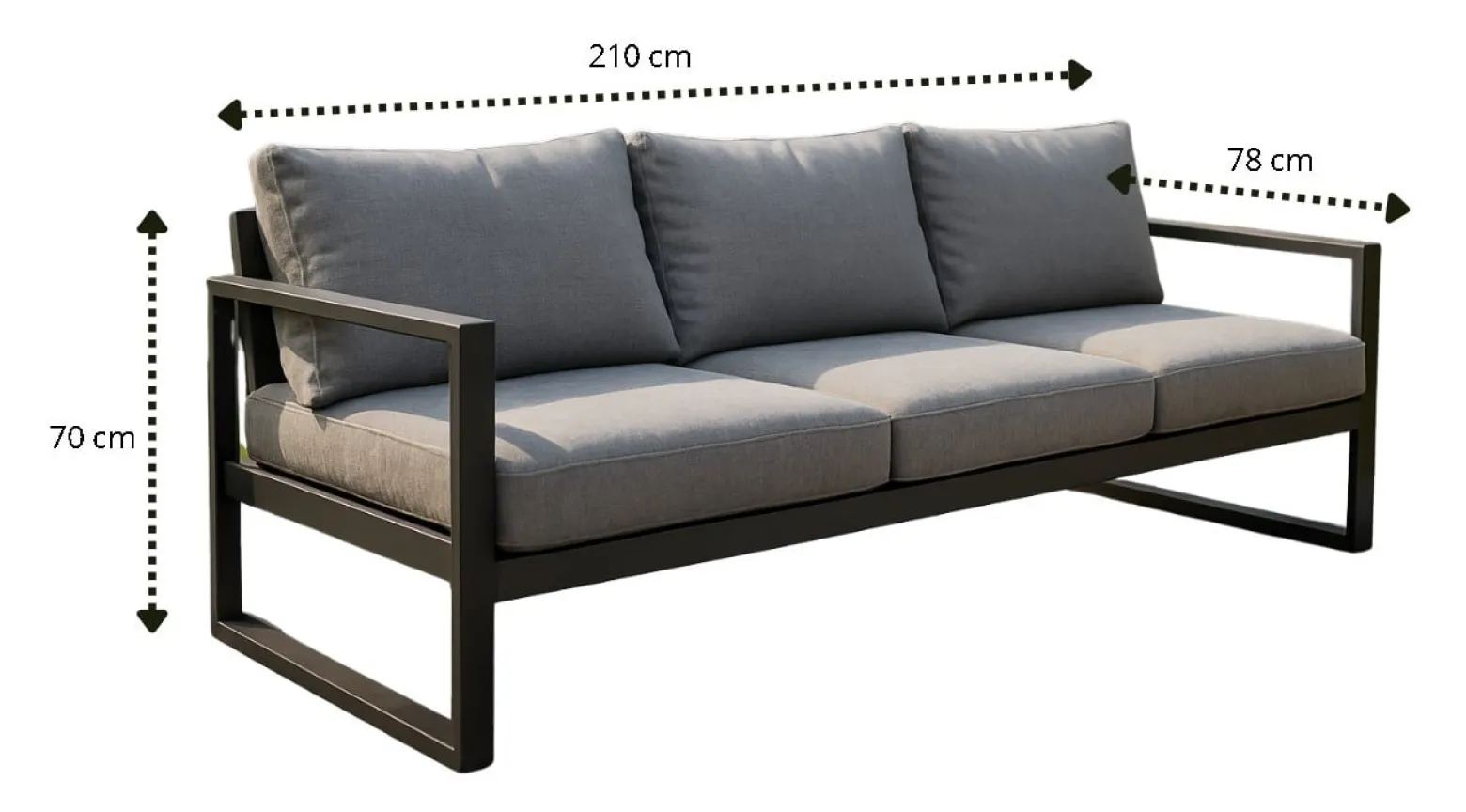 Sofa ogrodowa DUAL 3 osobowa - wiele wersji kolorystycznych