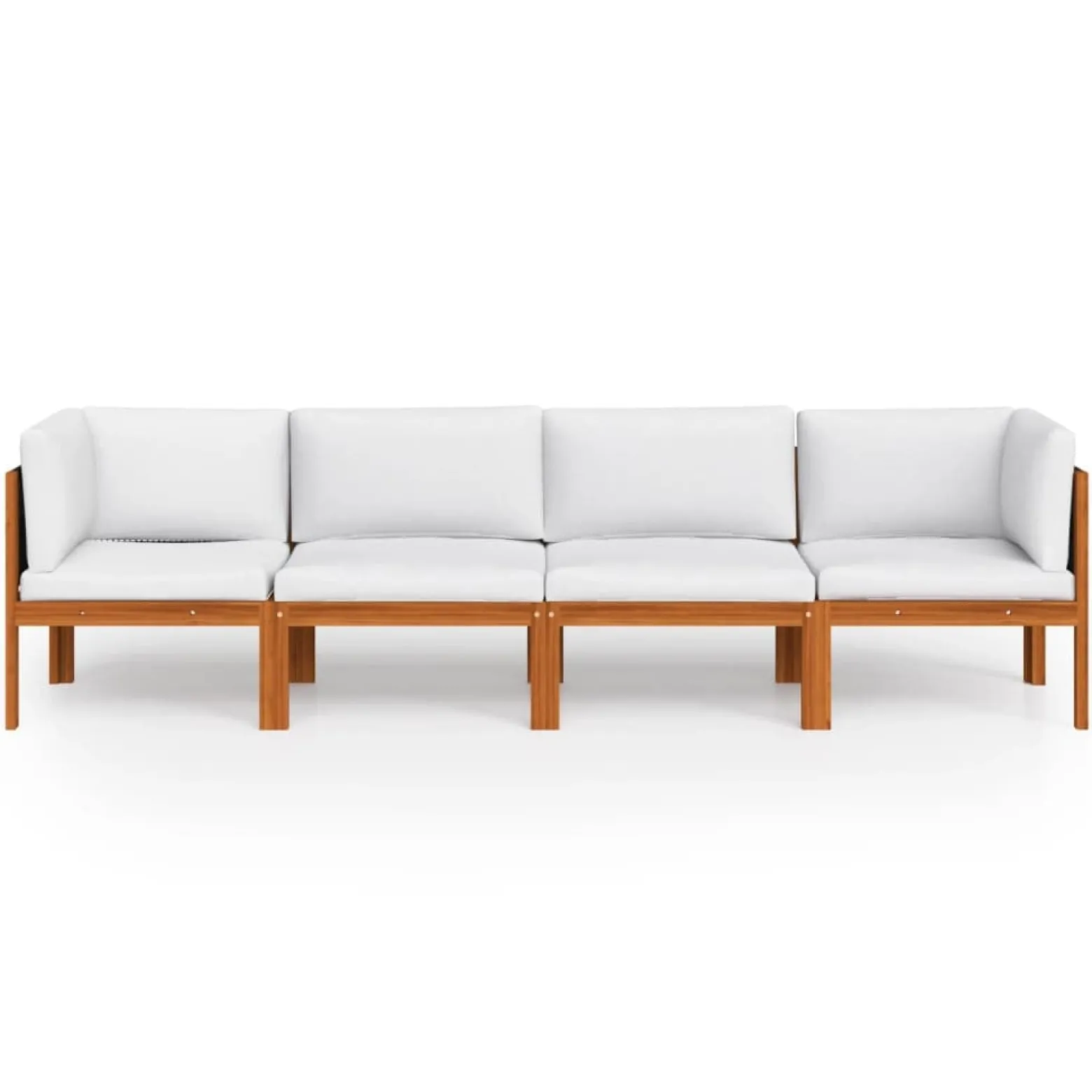 Sofa ogrodowa Kremowy Drewno akacjowe 4-osobowa vidaXL