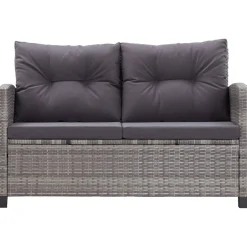 Sofa ogrodowa Szary Technorattan vidaXL