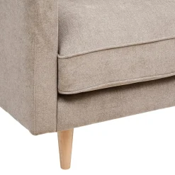 Sofa 3-osobowa Candice beżowa z miękkimi poduszkami