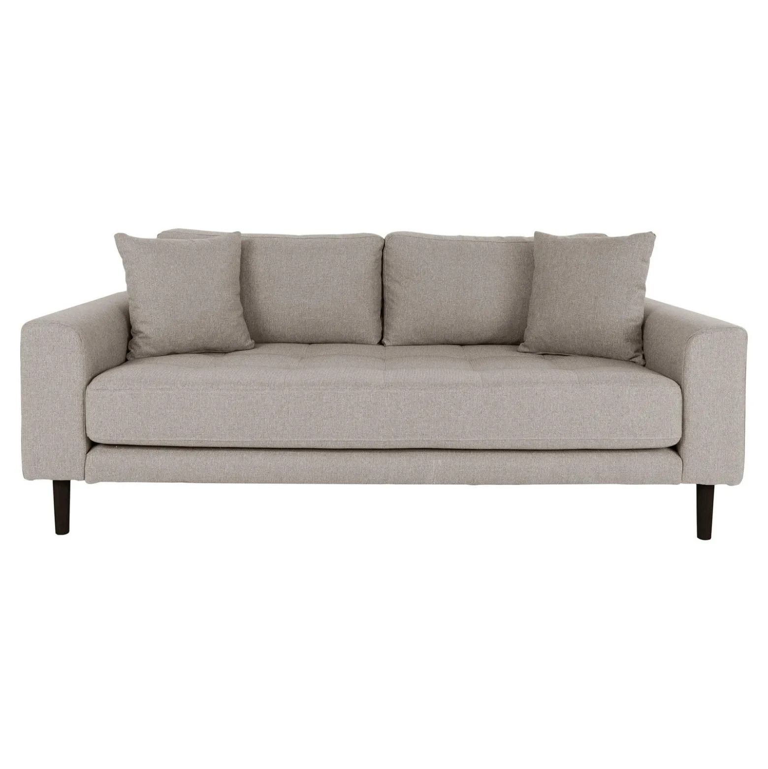 Sofa 3-osobowa Lido beżowa bukowe nogi w stylu skandynawskim