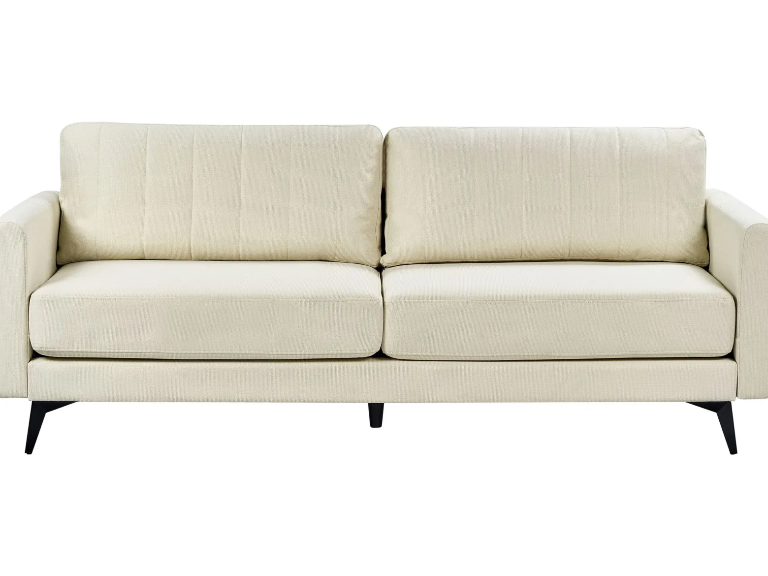 Sofa 3-osobowa tapicerowana jasnobeżowa