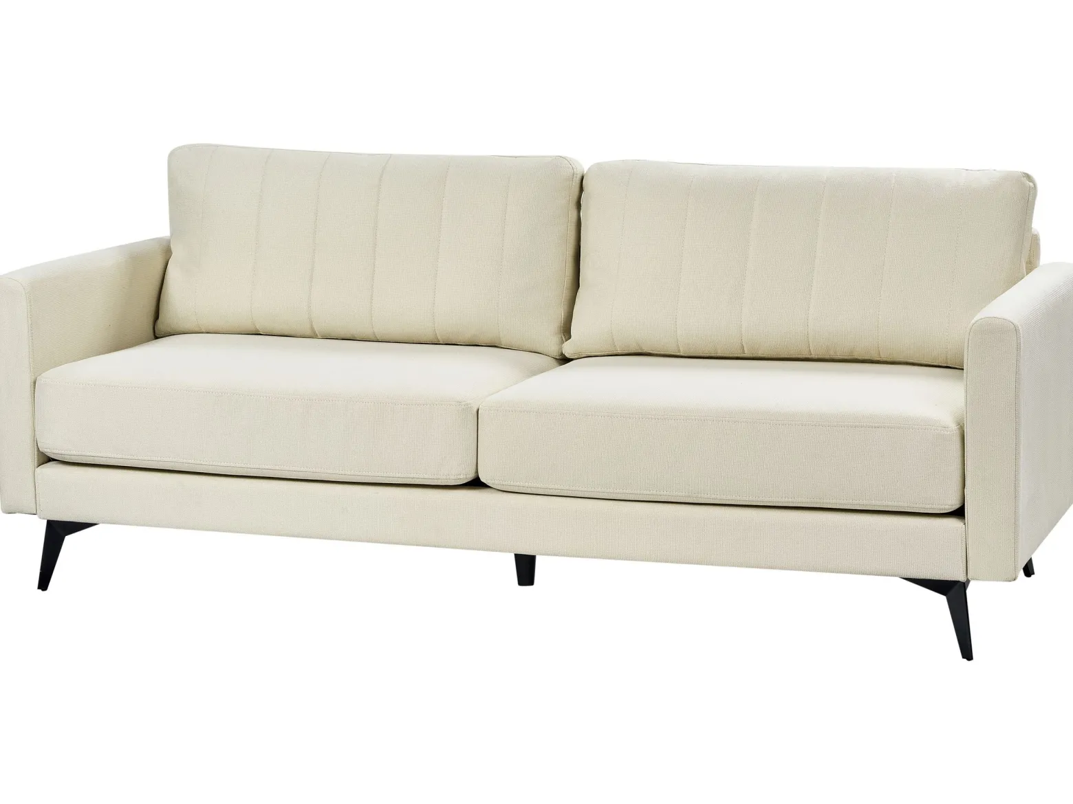 Sofa 3-osobowa tapicerowana jasnobeżowa