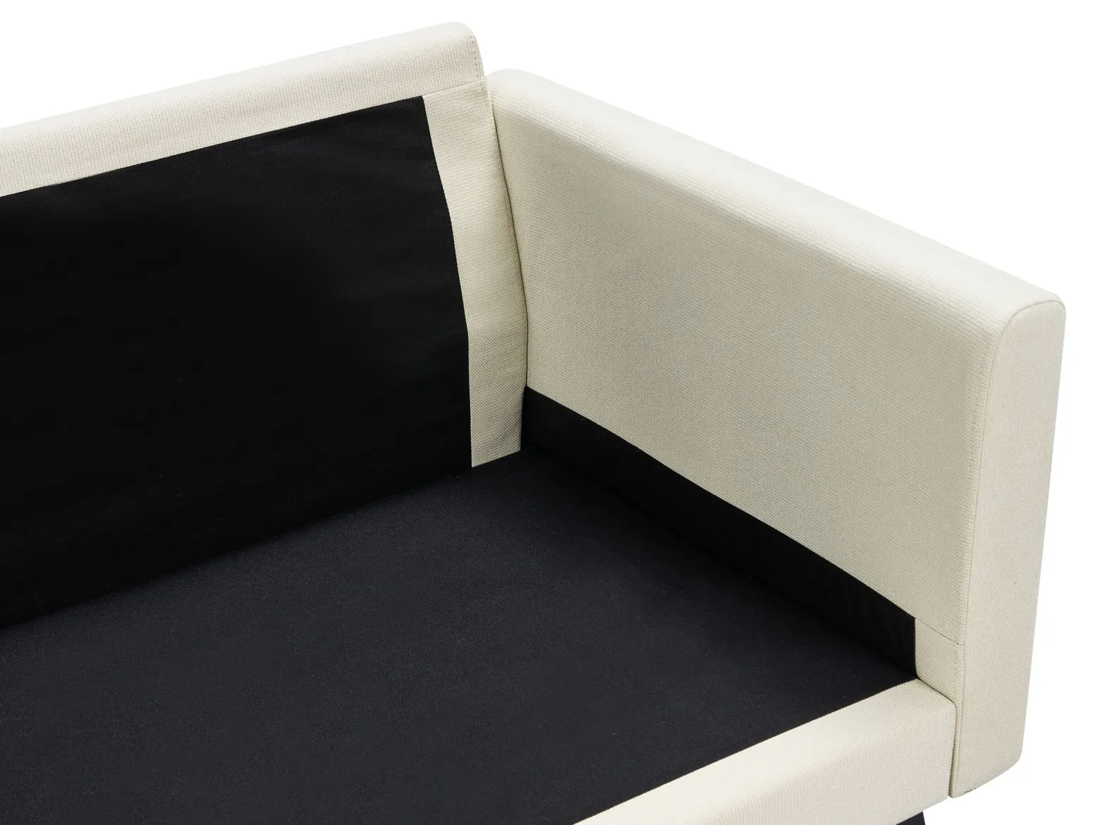 Sofa 3-osobowa tapicerowana jasnobeżowa