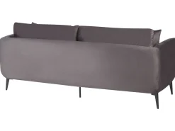 Sofa 3-osobowa welur beżowoszara