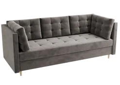 Sofa prego rozkładana pikowana grafitowa z funkcją spania