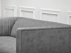 Sofa Roni-3 Szary Tkanina, Podstawa Chrom
