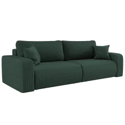 Sofa rozkładana MILANO z pojemnikiem na pościel tkanina Poso Zielony