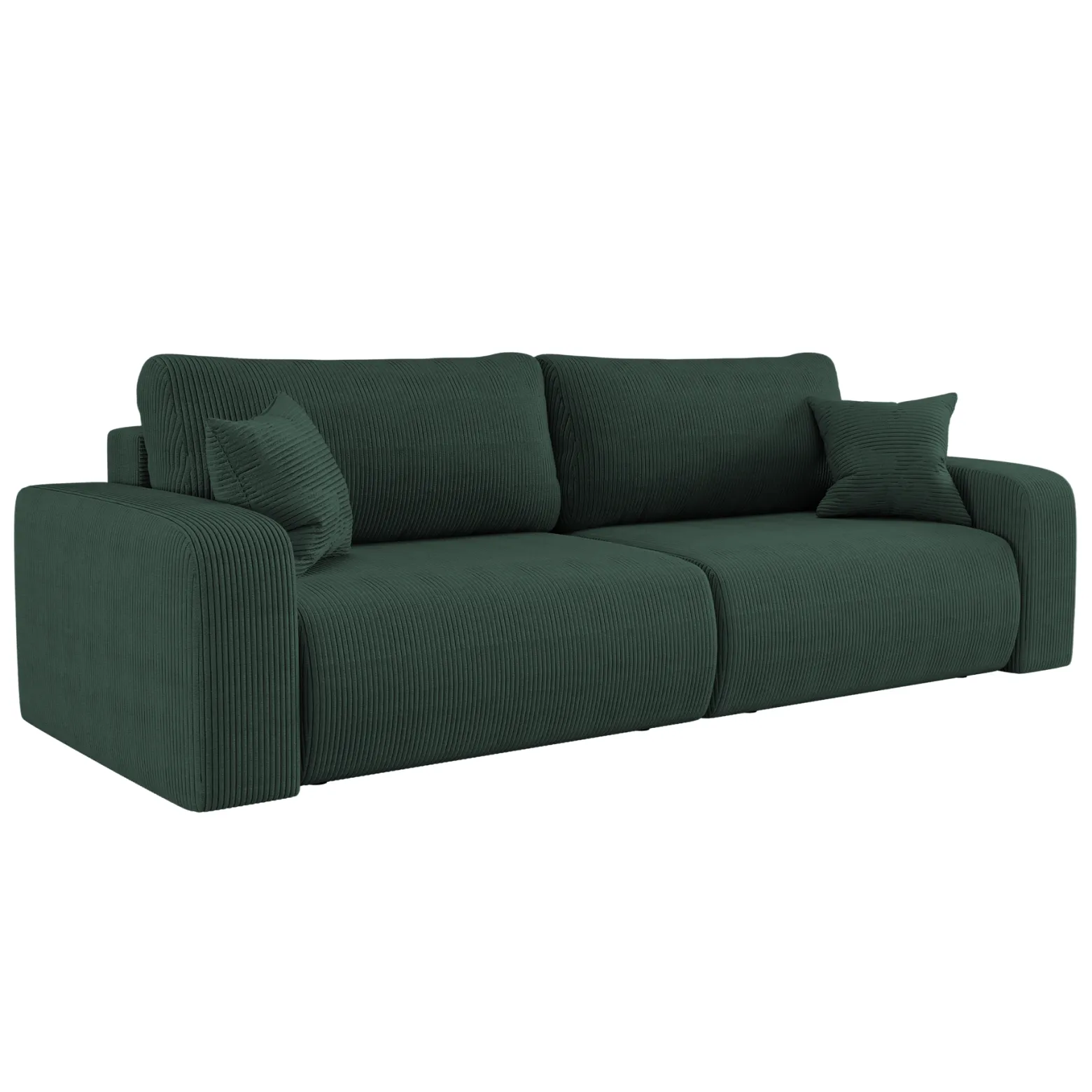 Sofa rozkładana MILANO z pojemnikiem na pościel tkanina Poso Zielony